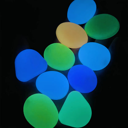 【Faddishdeal】Set of 32 Extra-Large, Dreamy, Glowing Pebbles for Garden Paths, Aquariums, and Starry Night Lighting—Perfect for Home and Outdoor Decor