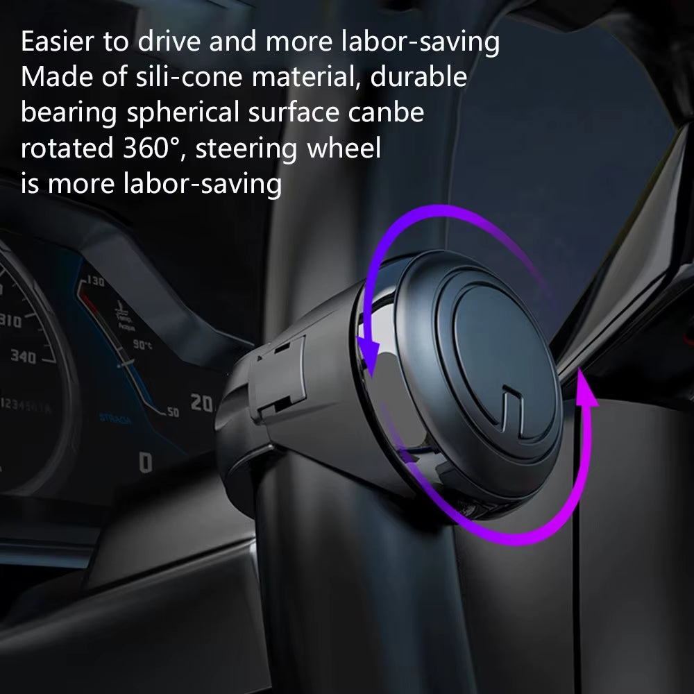 Turning Steering Wheel Booster 360° Rotation Spinner Knob Metal Bearing Power Handle Ball Shaped