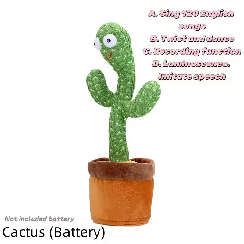 1Pc Dancing Cactus Toy,Repeat Talking ,Song Speaker Wriggle Dancing Sing Talk, Plushie Stuffed ,Interaction and Decoration
