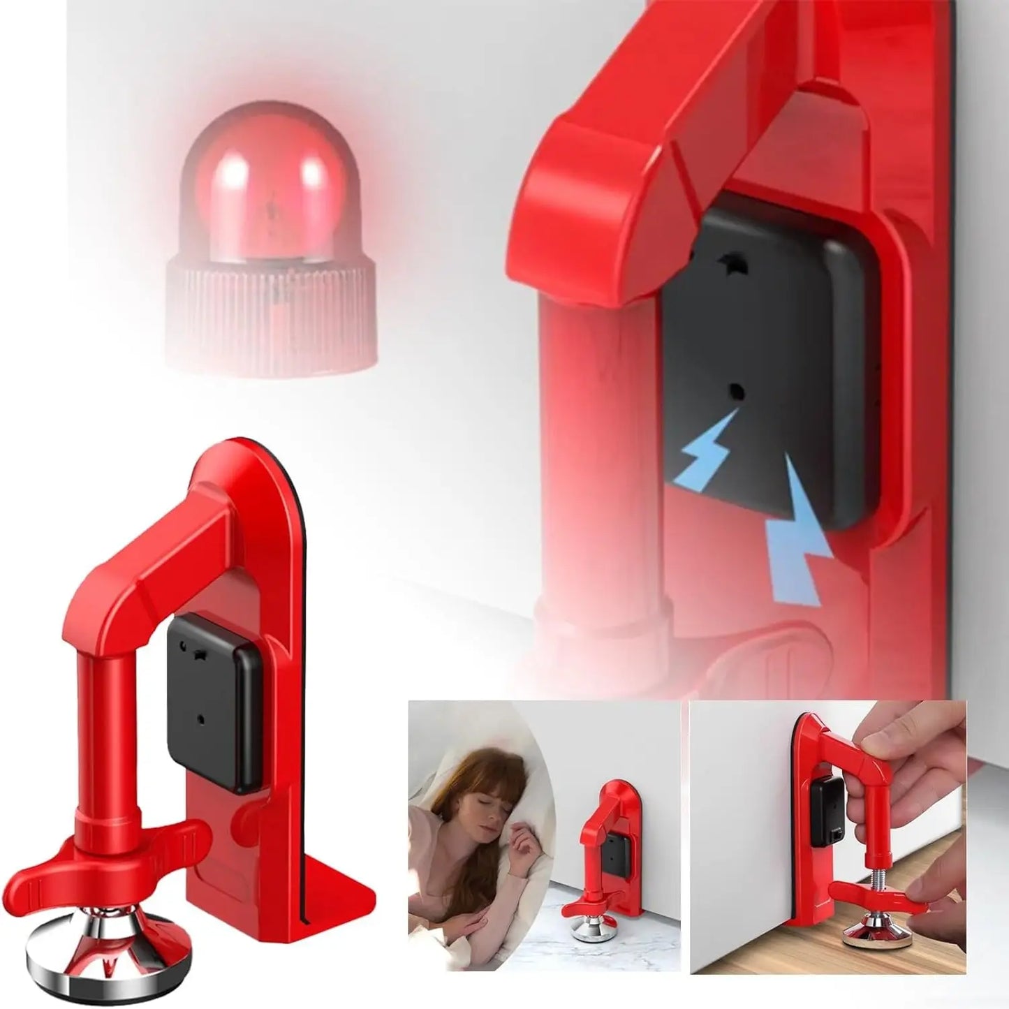 Battery Powered Alarm Door Stopper Door Lock for Women Security Protection Door Stops Anti-Theft Alarm Block System Wholesale