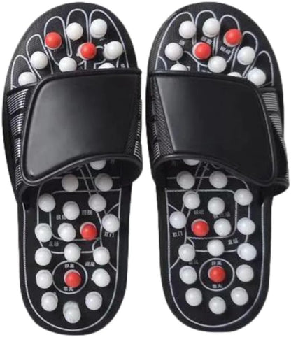 Reflexology Foot Pressure Point Massage Tools Mat Massage Slippers Slides Sandals Shoes, Back Knee Feet Arch Heel Pain and Tension Relief Products Gifts (Xl-Men(10-11)Women(11.5-12.5), 1Pair)