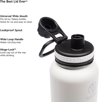 Originals Vacuum-Insulated Stainless-Steel Water Bottle, 40 Ounce, Black