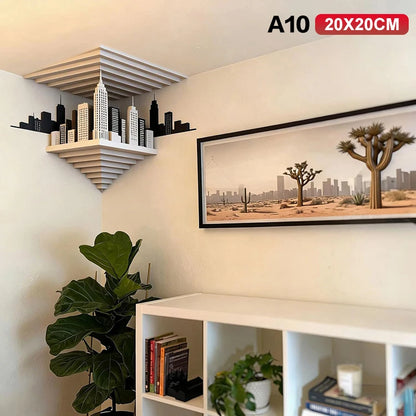Corner Wall Decal Optical Illusion 3D Wall Sticker Impossible Corners Art Decor Creative Home Living Room Bedroom