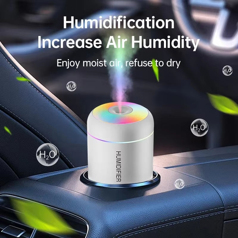 Car Mini Air Humidifier 180ML USB Electric Aroma Diffuser Essential Oil Purifier Aromatherapy Mist Maker Lights for Home Bedroom