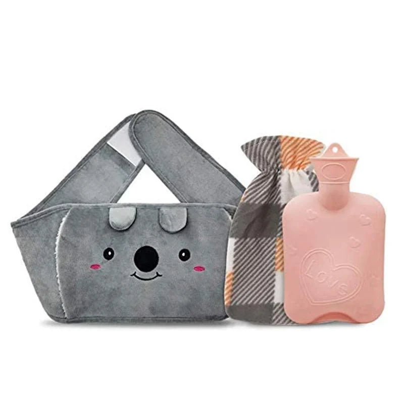 Portable Water Filled Hot Water Bag Belt Winter Hand and Waist Warmer for Women Travel Home Office Cozy Heat Relief