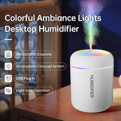 Car Mini Air Humidifier 180ML USB Electric Aroma Diffuser Essential Oil Purifier Aromatherapy Mist Maker Lights for Home Bedroom