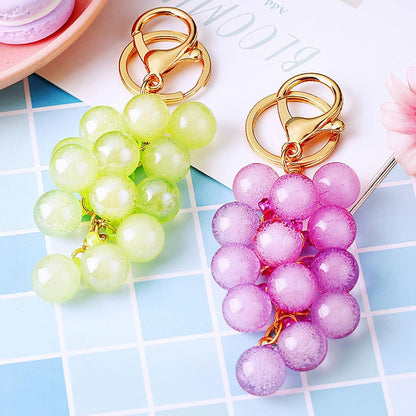 Cute Grape Keychain Pendant,Bag Charms, Handbag Charms for Purses,Key Chains Accessories Decor for Women Gifts