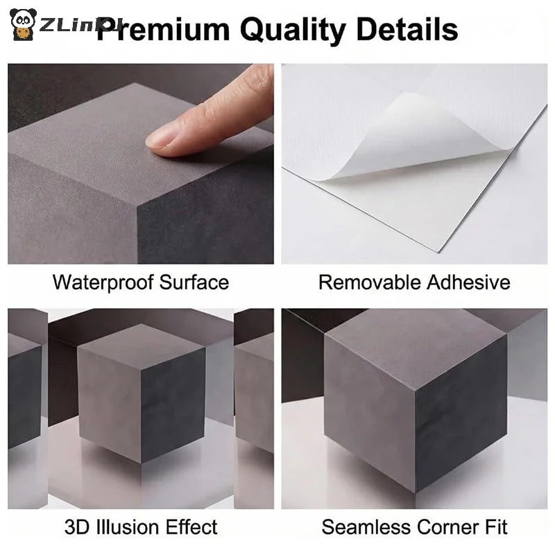 Corner Wall Decal Optical Illusion 3D Wall Sticker Impossible Corners Art Decor Creative Home Living Room Bedroom