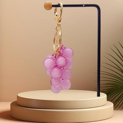 Cute Grape Keychain Pendant,Bag Charms, Handbag Charms for Purses,Key Chains Accessories Decor for Women Gifts