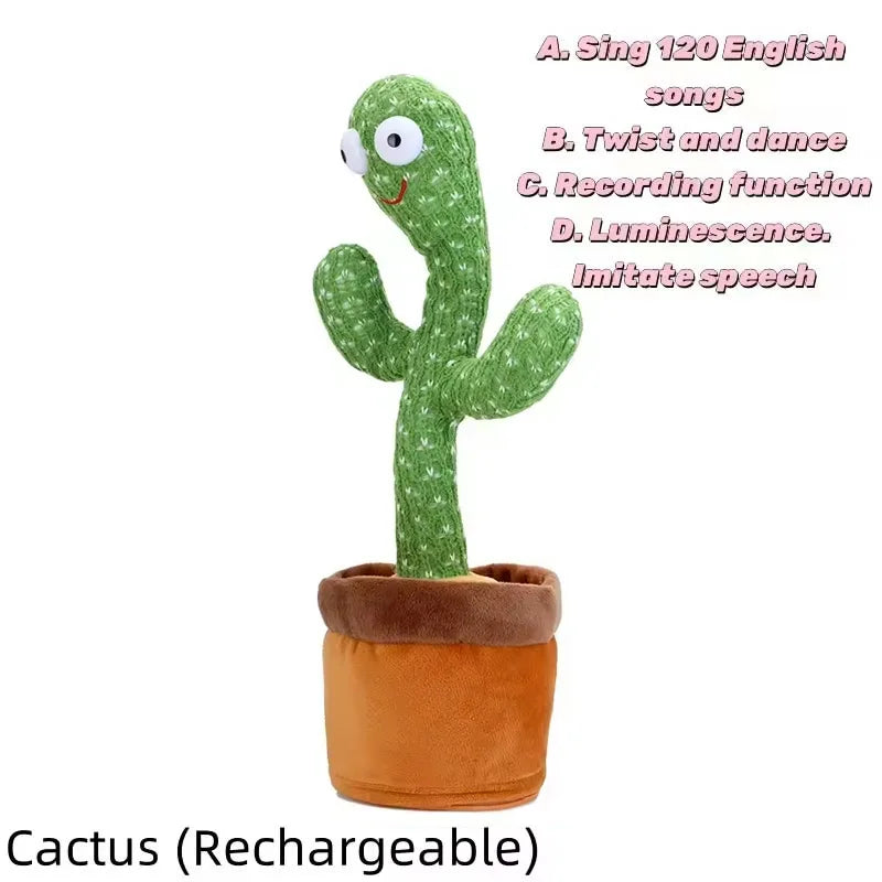 1Pc Dancing Cactus Toy,Repeat Talking ,Song Speaker Wriggle Dancing Sing Talk, Plushie Stuffed ,Interaction and Decoration