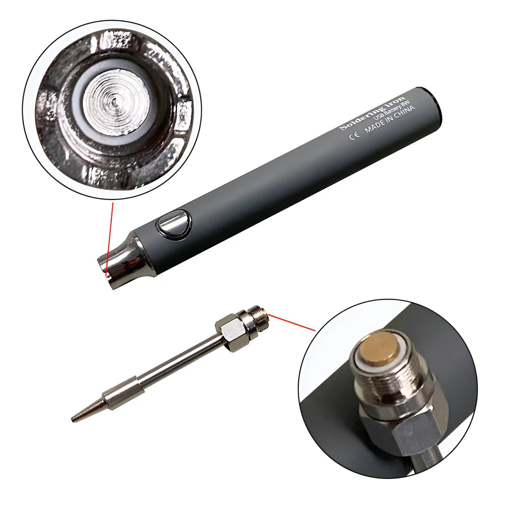 USB Soldering Iron Wireless Charging Electric Solder Iron 5V 8W Fast Charging Lithium Rechargeable Portable Repair Welding Tools