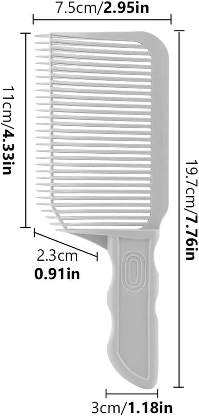 Saycker 2PCS Barber Gradient Positioning Combs, Ergonomic Barber Fade Combs Professional Hair Cutting Comb Haircut Flat/Curved Positioning Clipper Comb for Blending Fades for Home, Salon(Gray)