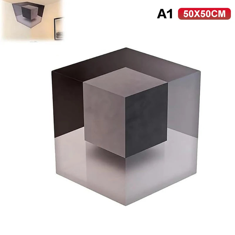 Corner Wall Decal Optical Illusion 3D Wall Sticker Impossible Corners Art Decor Creative Home Living Room Bedroom